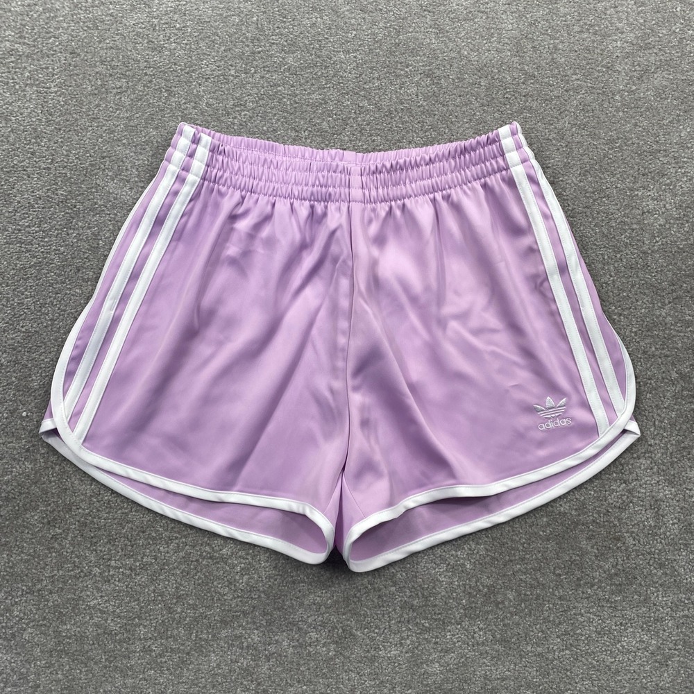 Adidas 3 Stripe Dolphin Shorts Lilac Purple XS Athletic Track Style